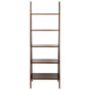 5-Shelf Ladder Bookcase-Warm Brown - Casual Home