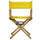 18'' Director's Chair Natural Frame-Yellow Canvas - Casual Home