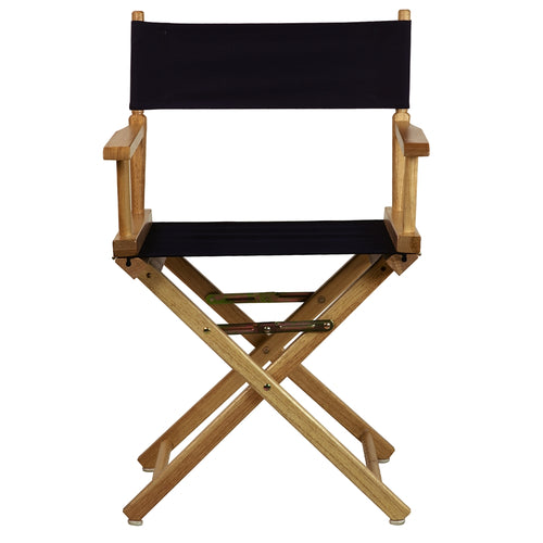 18'' Director's Chair Natural Frame-Navy Blue Canvas - Casual Home