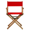 18'' Director's Chair Natural Frame-Red Canvas - Casual Home