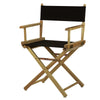 18'' Director's Chair Natural Frame-Black Canvas - Casual Home