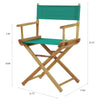 18'' Director's Chair Black Frame-Teal Canvas - Casual Home