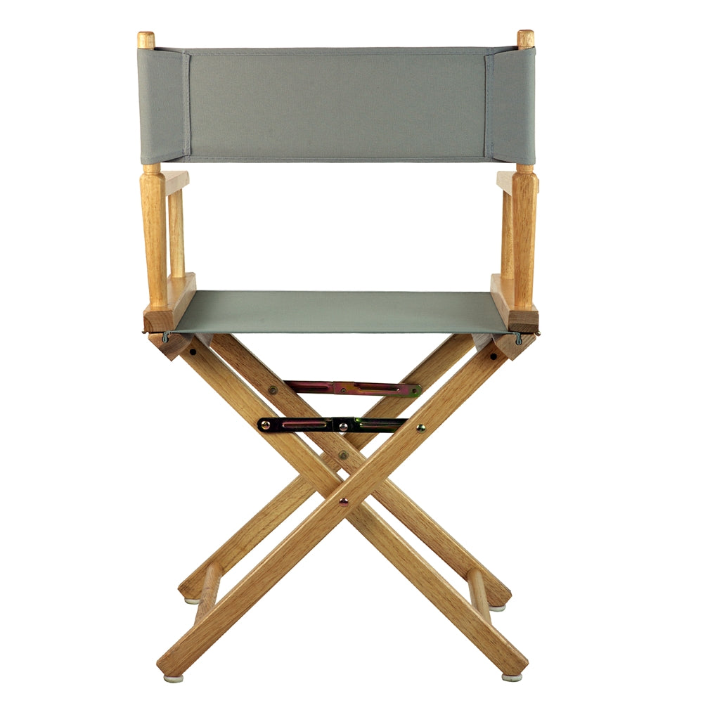 18'' Director's Chair Natural Frame-Gray Canvas - Casual Home