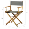18'' Director's Chair Natural Frame-Gray Canvas - Casual Home