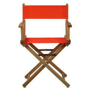 18'' Director's Chair Natural Frame-Orange Canvas - Casual Home