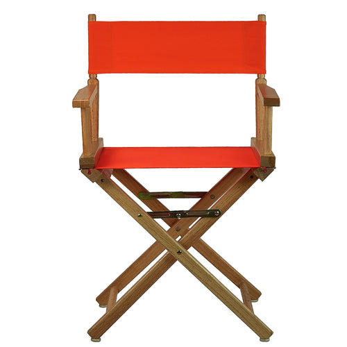 18'' Director's Chair Natural Frame-Orange Canvas - Casual Home
