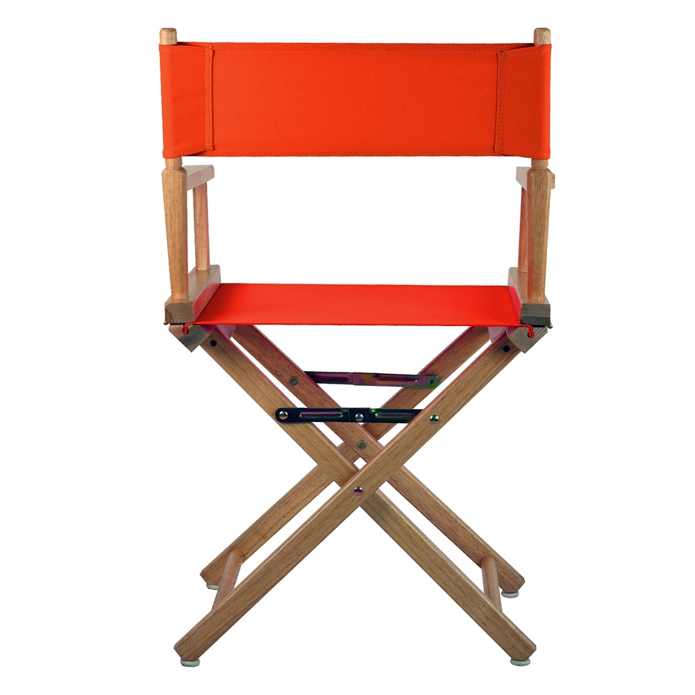 18'' Director's Chair Natural Frame-Orange Canvas - Casual Home