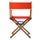 18'' Director's Chair Natural Frame-Orange Canvas - Casual Home