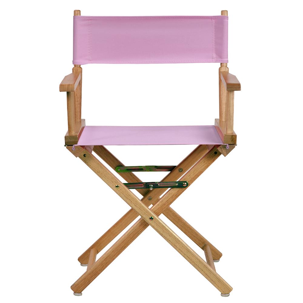 18'' Director's Chair Natural Frame-Pink Canvas - Casual Home