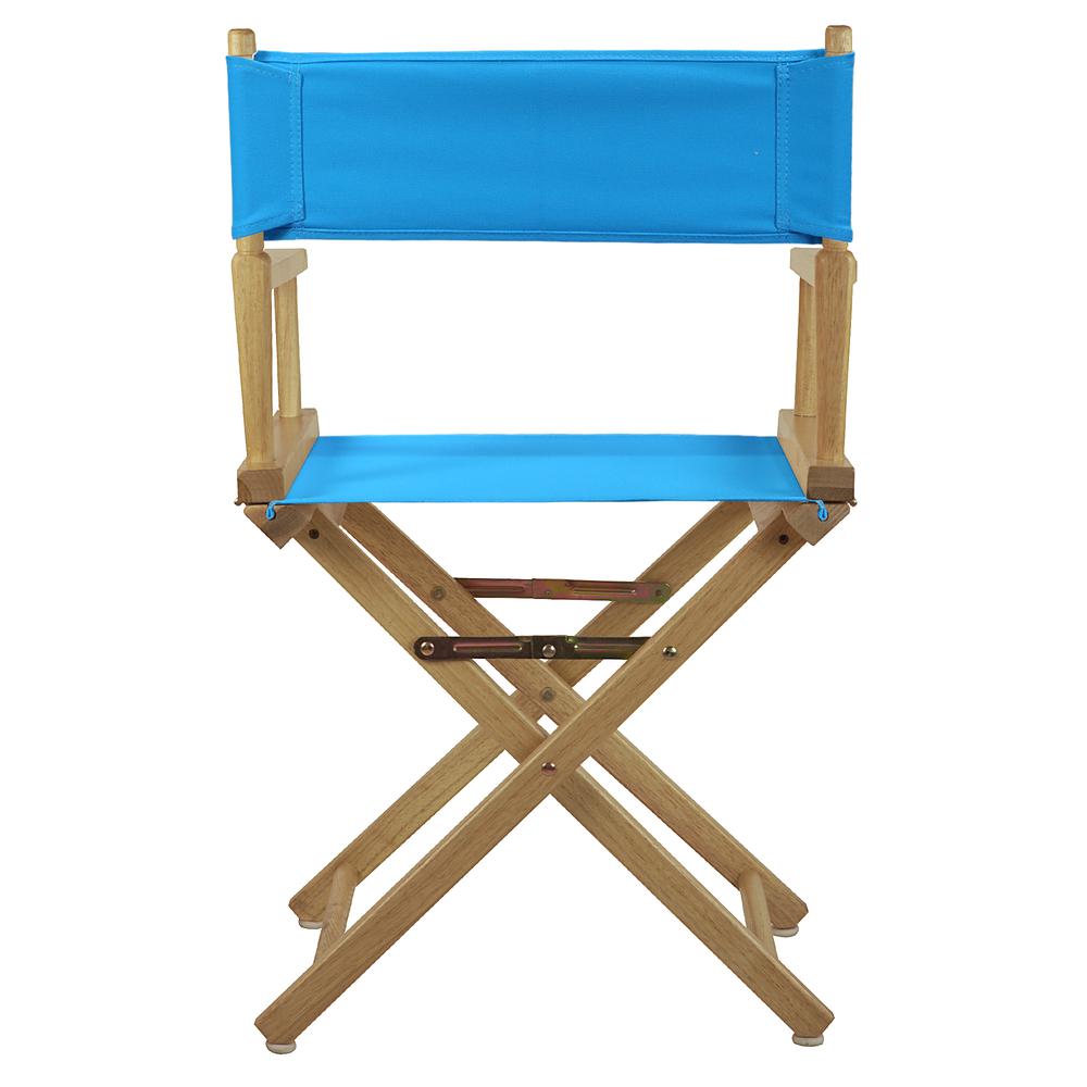 18'' Director's Chair Natural Frame-Turquoise Canvas - Casual Home