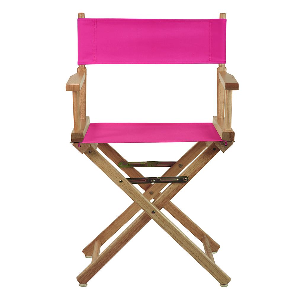 18'' Director's Chair Natural Frame-Magenta Canvas - Casual Home