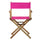 18'' Director's Chair Natural Frame-Magenta Canvas - Casual Home
