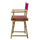 18'' Director's Chair Natural Frame-Magenta Canvas - Casual Home