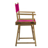 18'' Director's Chair Natural Frame-Magenta Canvas - Casual Home