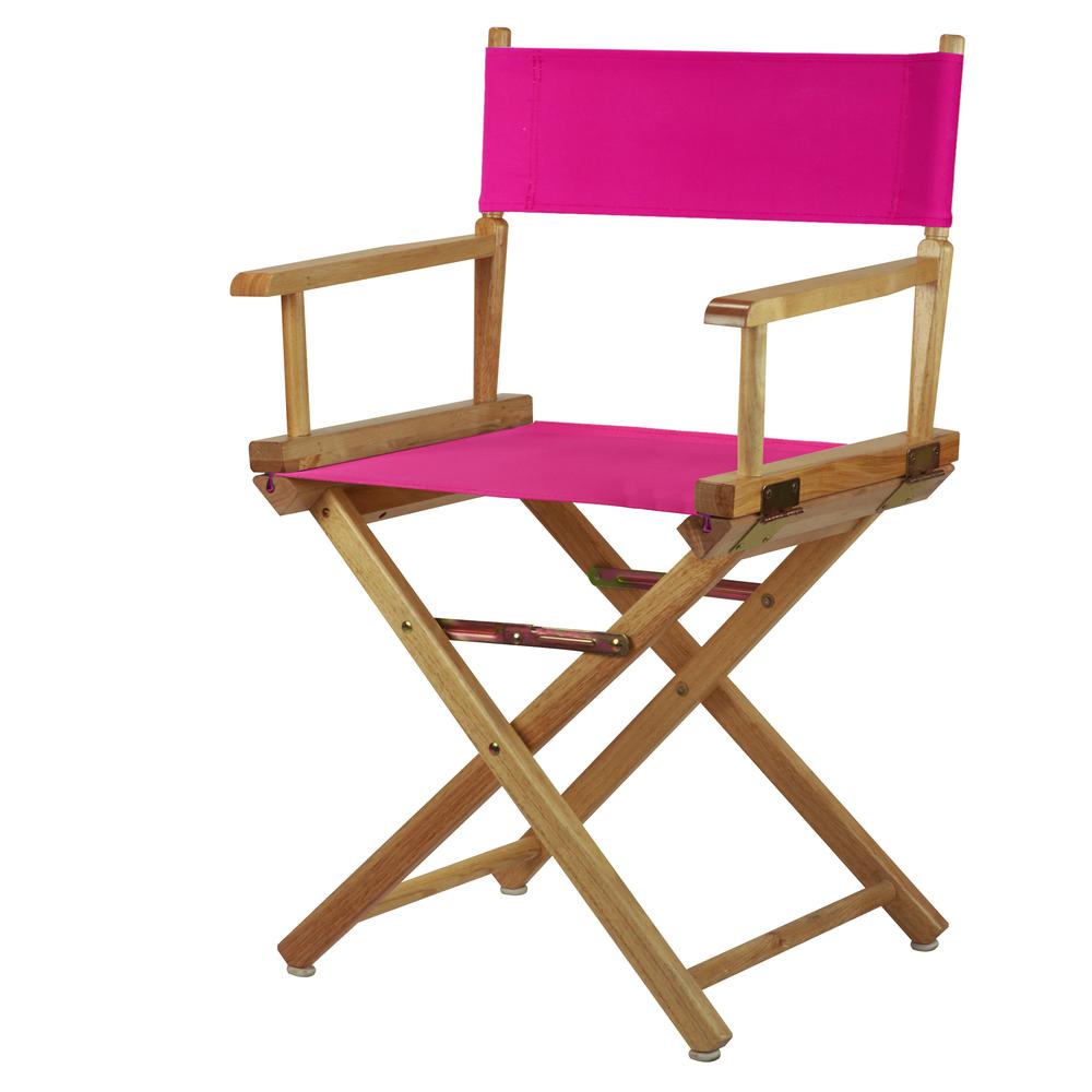 18'' Director's Chair Natural Frame-Magenta Canvas - Casual Home