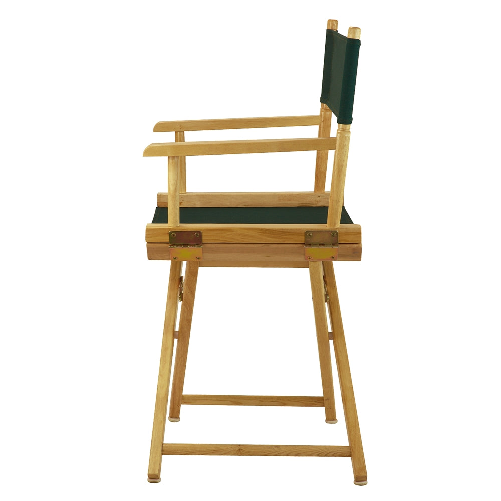 18'' Director's Chair Natural Frame-Hunter Green Canvas - Casual Home