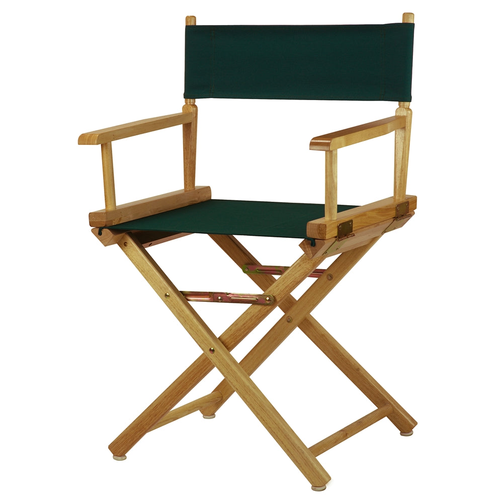 18'' Director's Chair Natural Frame-Hunter Green Canvas - Casual Home