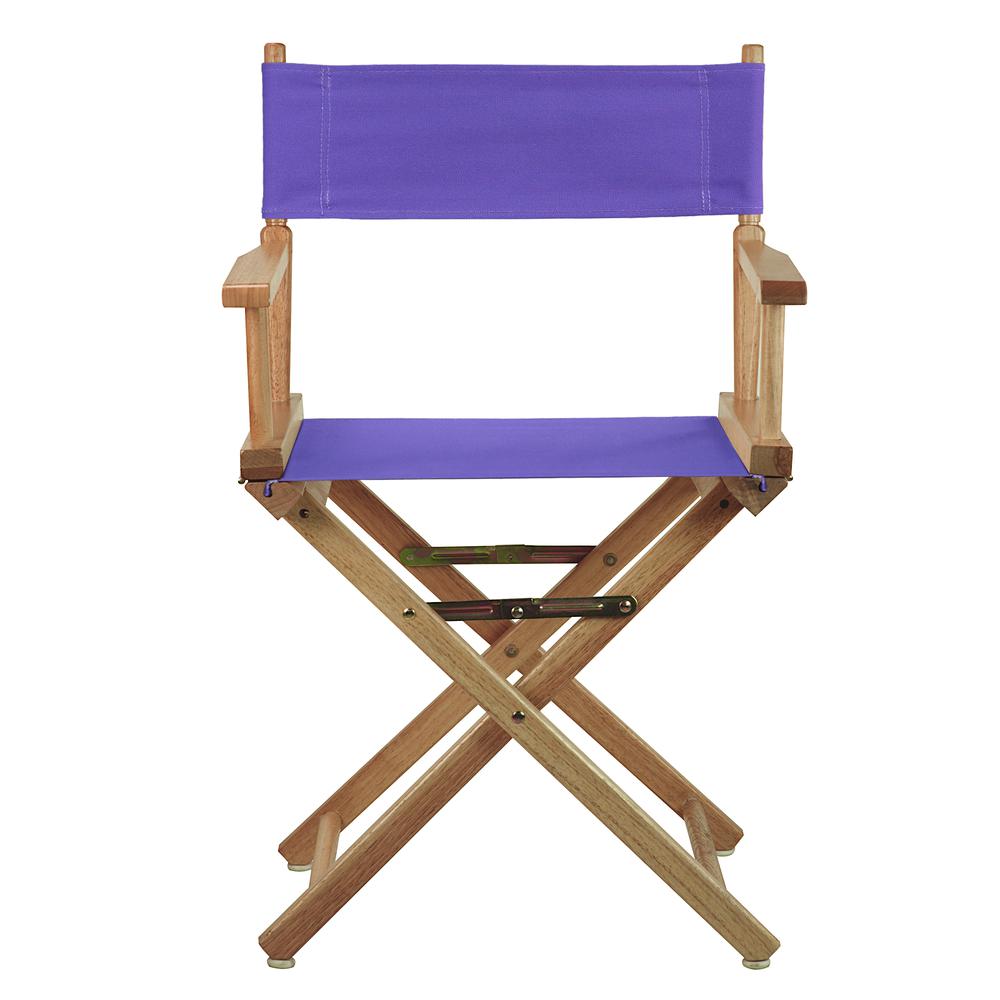 18'' Director's Chair Natural Frame-Purple Canvas - Casual Home