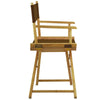18'' Director's Chair Natural Frame-Brown Canvas - Casual Home
