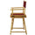 18'' Director's Chair Natural Frame-Burgundy Canvas - Casual Home