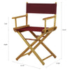 18'' Director's Chair Natural Frame-Burgundy Canvas - Casual Home