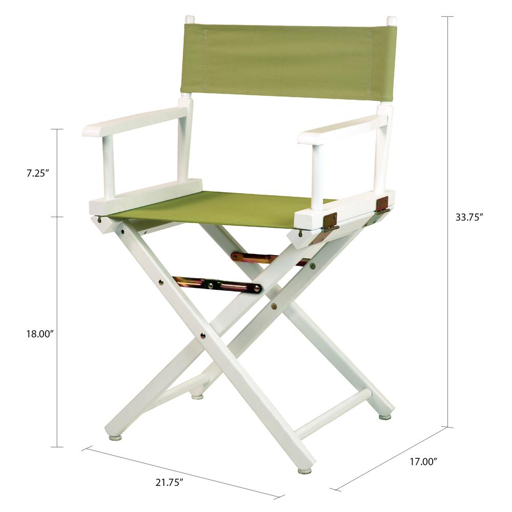 18'' Director's Chair White Frame-Olive Canvas - Casual Home