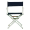 18'' Director's Chair White Frame-Navy Blue Canvas - Casual Home