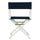 18'' Director's Chair White Frame-Navy Blue Canvas - Casual Home