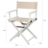 18'' Director's Chair White Frame-Natural/Wheat Canvas - Casual Home