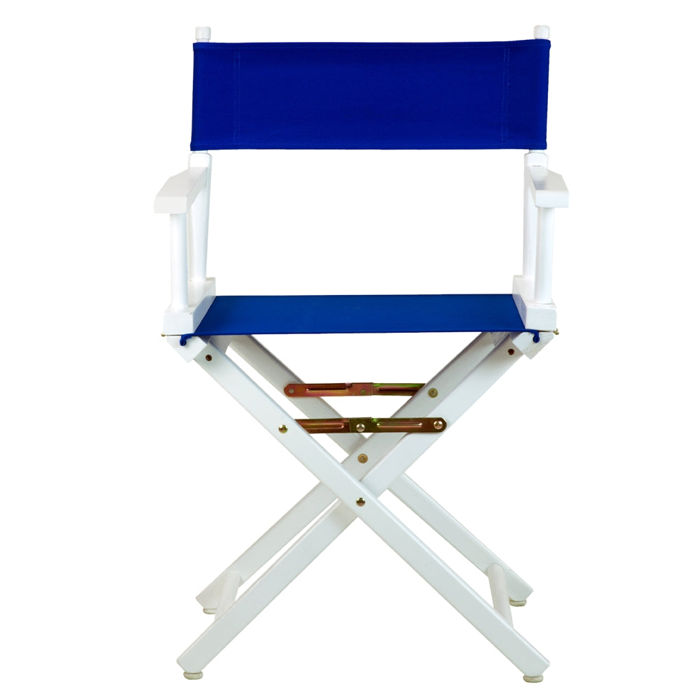 18'' Director's Chair White Frame-Royal Blue Canvas - Casual Home