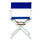 18'' Director's Chair White Frame-Royal Blue Canvas - Casual Home