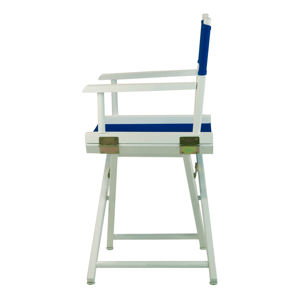 18'' Director's Chair White Frame-Royal Blue Canvas - Casual Home