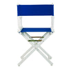18'' Director's Chair White Frame-Royal Blue Canvas - Casual Home