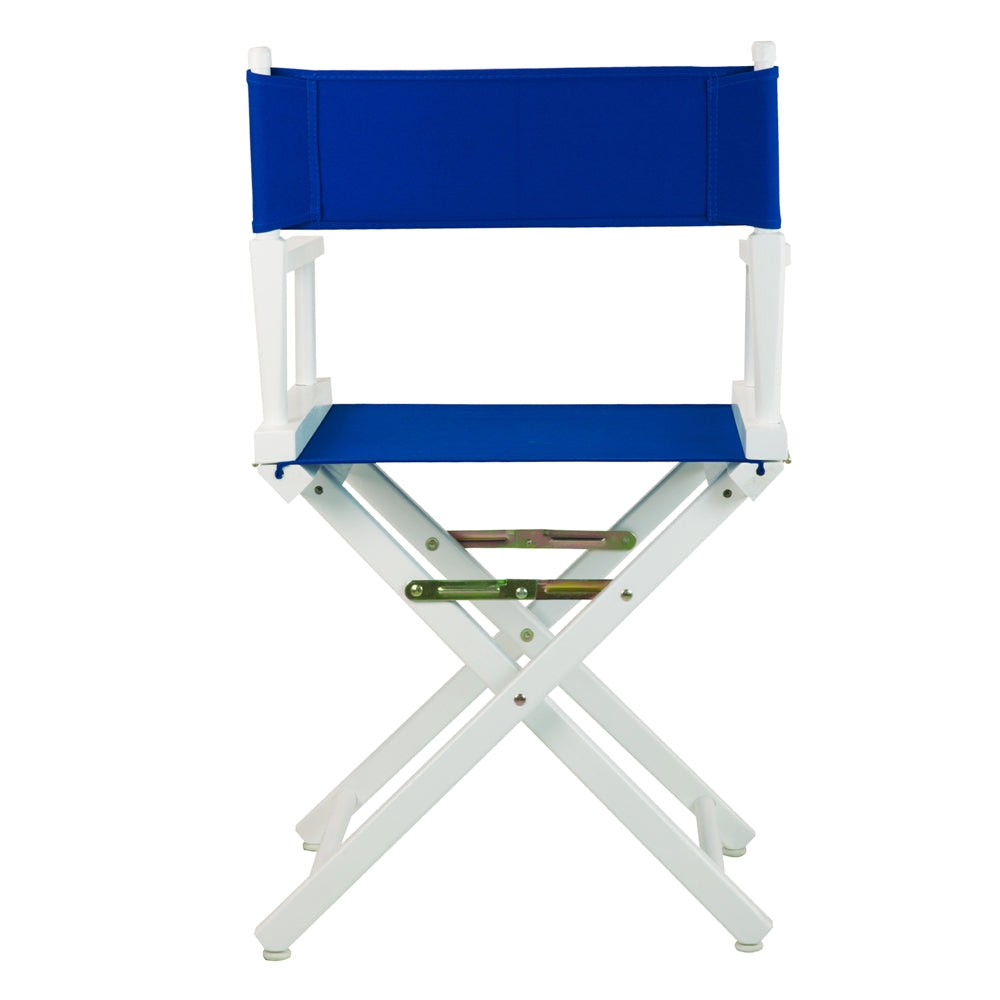 18'' Director's Chair White Frame-Royal Blue Canvas - Casual Home