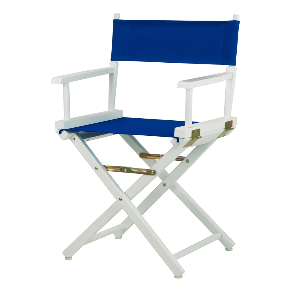 18'' Director's Chair White Frame-Royal Blue Canvas - Casual Home