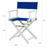 18'' Director's Chair White Frame-Royal Blue Canvas - Casual Home