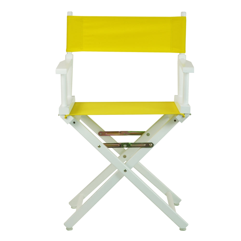 18'' Director's Chair White Frame-Yellow Canvas - Casual Home