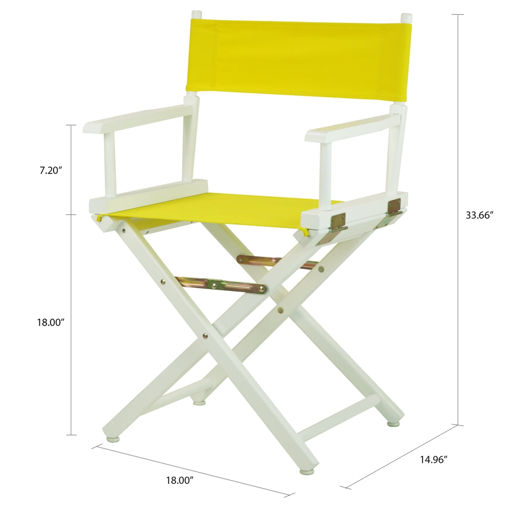 18'' Director's Chair White Frame-Yellow Canvas - Casual Home