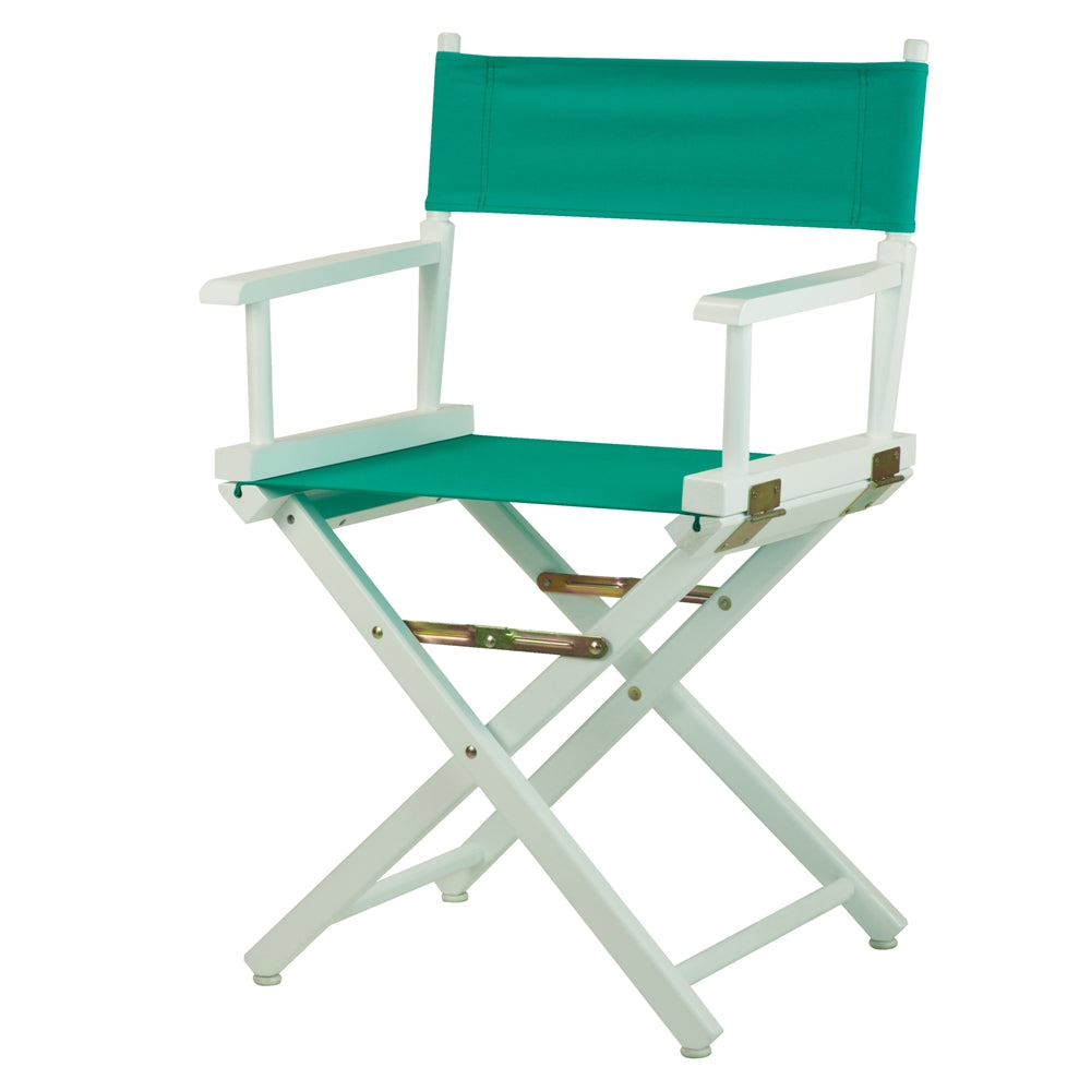 18'' Director's Chair White Frame-Teal Canvas - Casual Home