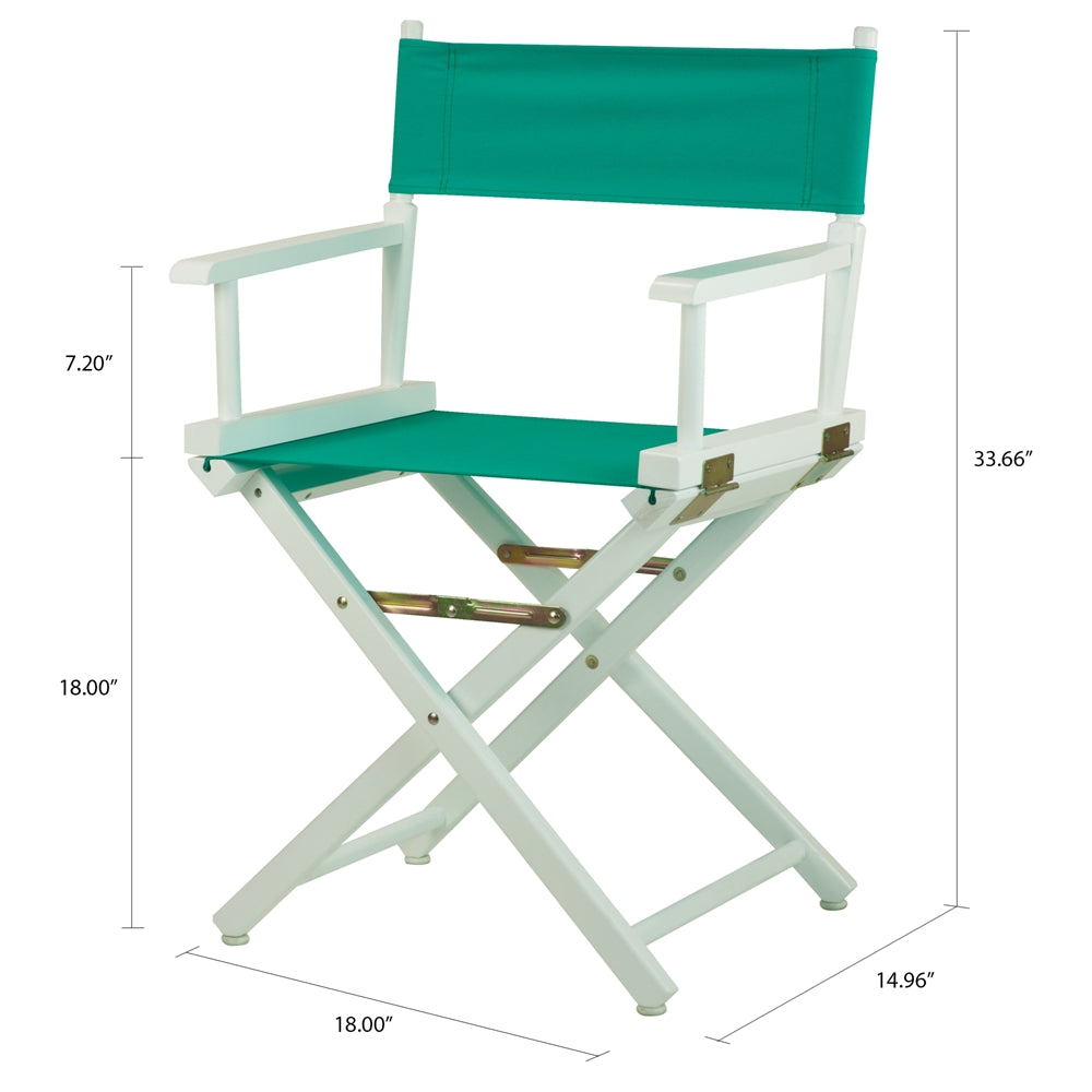 18'' Director's Chair White Frame-Teal Canvas - Casual Home