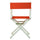 18'' Director's Chair White Frame-Orange Canvas - Casual Home