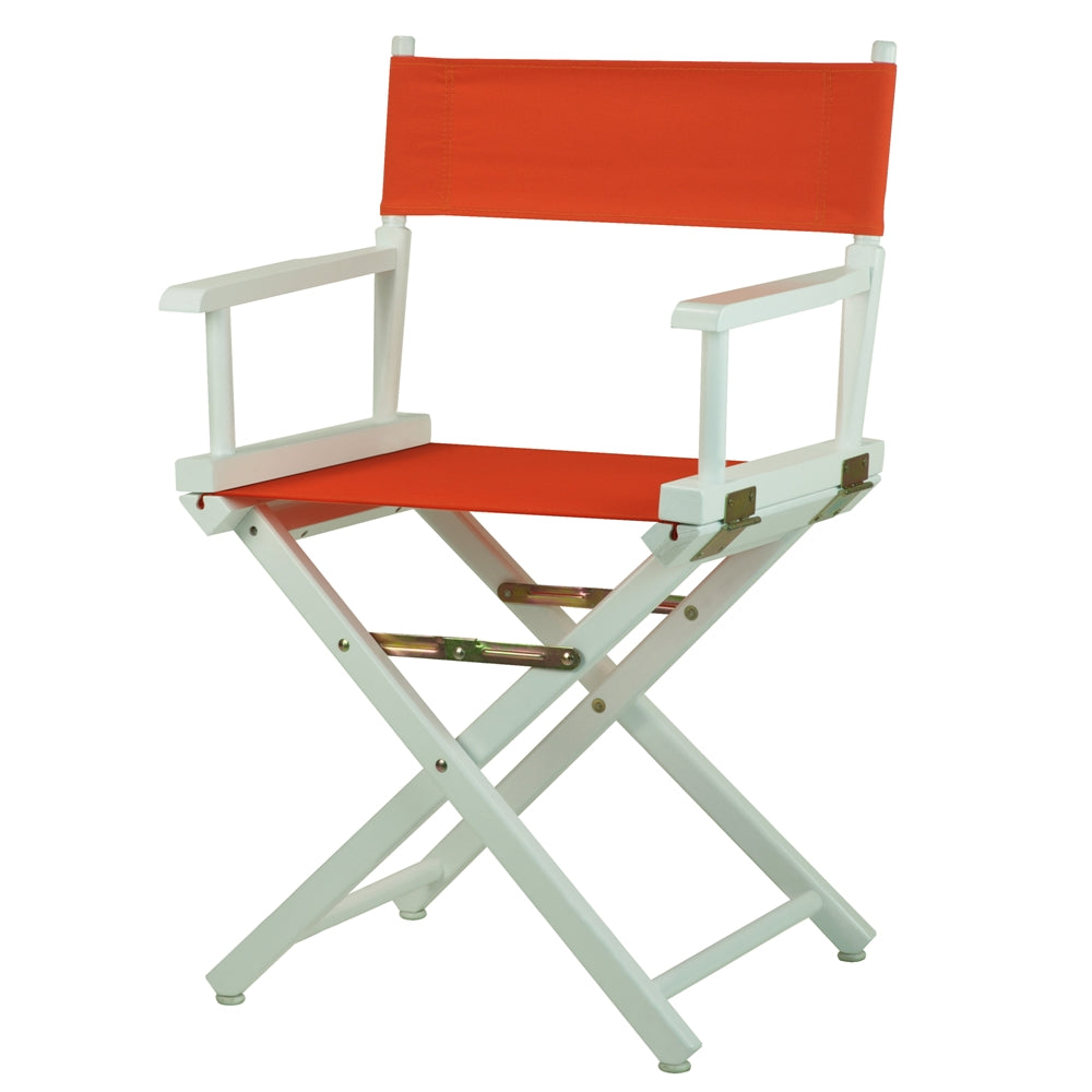 18'' Director's Chair White Frame-Orange Canvas - Casual Home