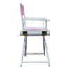 18'' Director's Chair White Frame-Pink Canvas - Casual Home