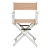 18'' Director's Chair White Frame-Tan Canvas - Casual Home