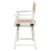 18'' Director's Chair White Frame-Tan Canvas - Casual Home