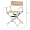 18'' Director's Chair White Frame-Tan Canvas - Casual Home