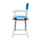 18'' Director's Chair White Frame-Turquoise Canvas - Casual Home