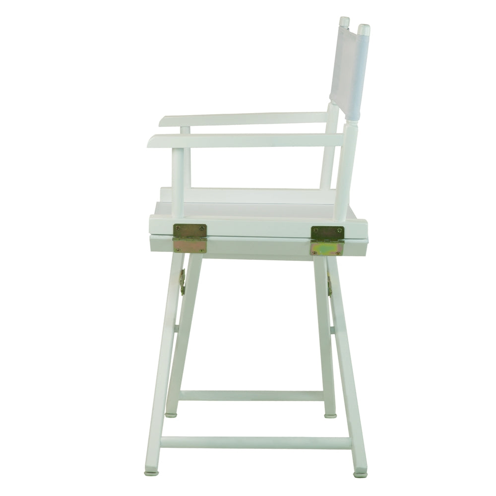 18'' Director's Chair White Frame-White Canvas - Casual Home