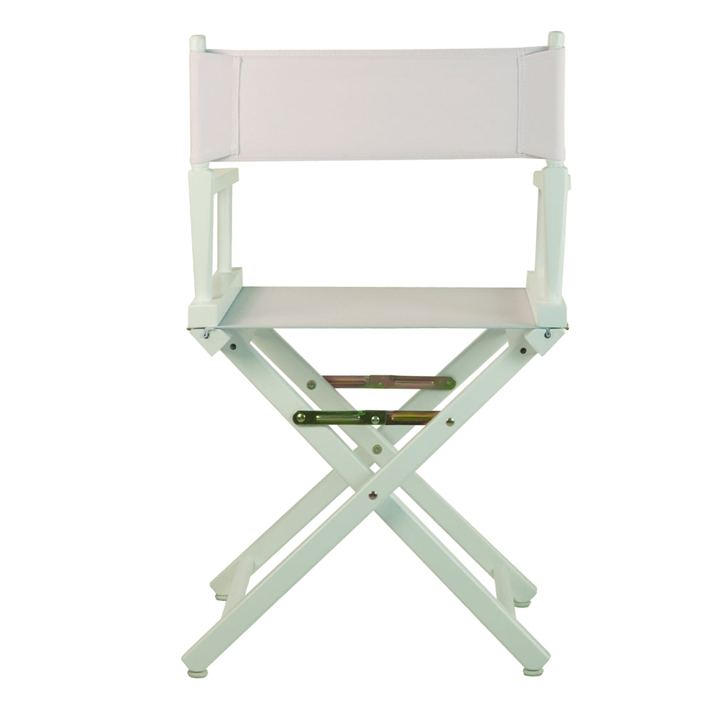 18'' Director's Chair White Frame-White Canvas - Casual Home