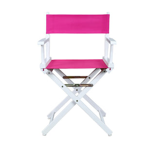 18'' Director's Chair White Frame-Magenta Canvas - Casual Home